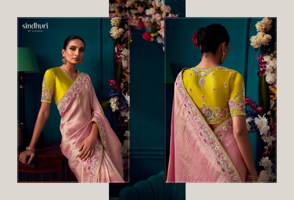 KIMORA TYOHAR SA-215 TO SA-225 SERIES PURE BANARASI KANJIVARAM WEDDING AND PARTY WEAR DESIGNER SAREES ONLINE - Image 12
