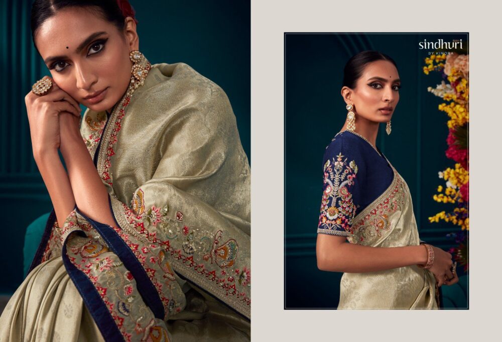 KIMORA TYOHAR SA-215 TO SA-225 SERIES PURE BANARASI KANJIVARAM WEDDING AND PARTY WEAR DESIGNER SAREES ONLINE - Image 2