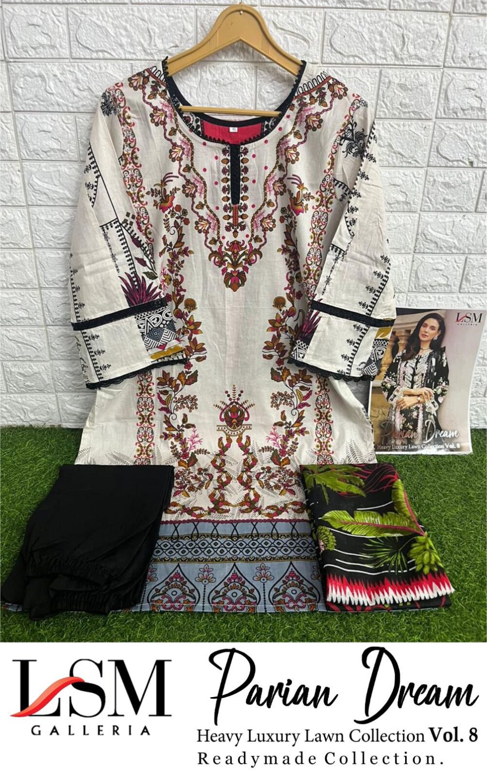 LSM PARIAN DREAM READYMADE PAKISTANI EXCLUSIVE HEAVY LAWN COLLECTION - Image 3