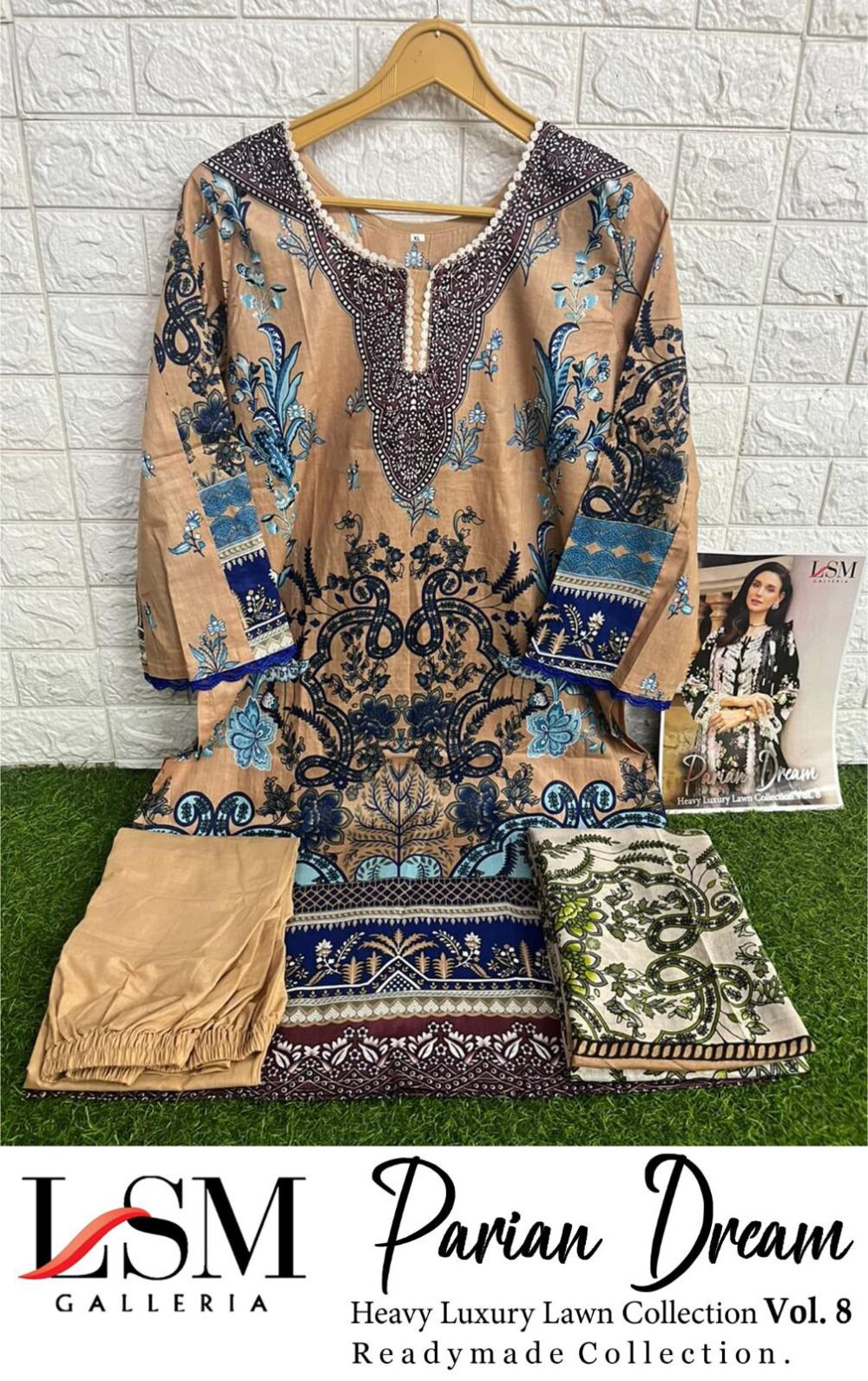 LSM PARIAN DREAM READYMADE PAKISTANI EXCLUSIVE HEAVY LAWN COLLECTION - Image 6