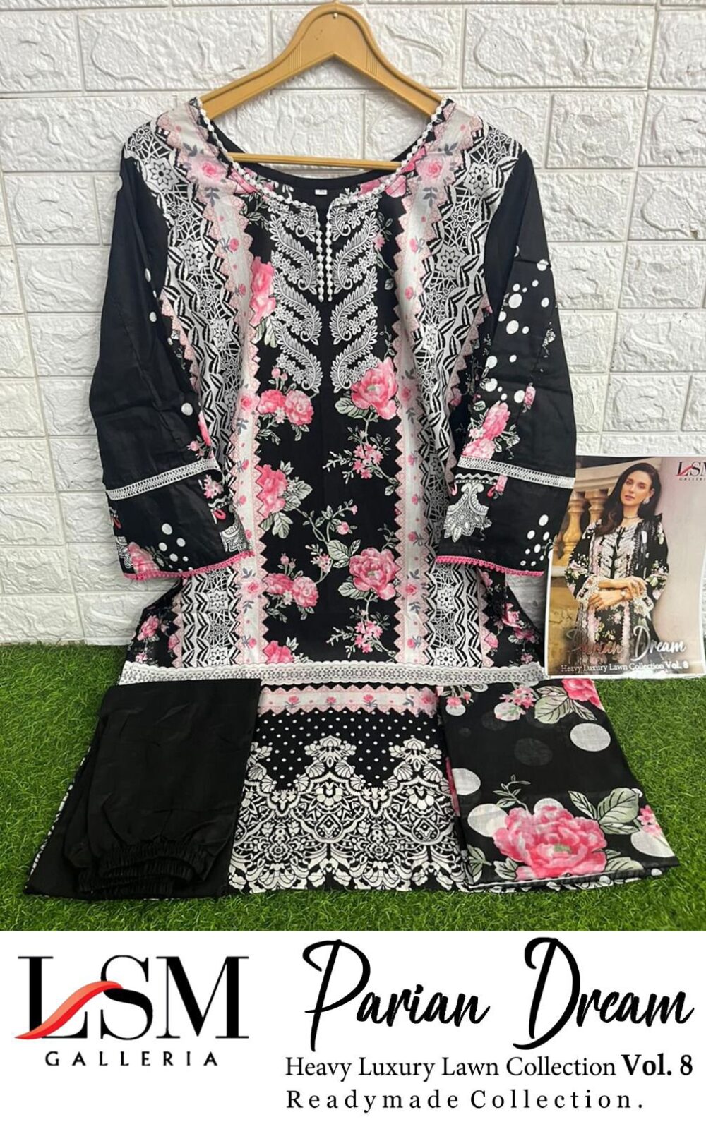 LSM PARIAN DREAM READYMADE PAKISTANI EXCLUSIVE HEAVY LAWN COLLECTION - Image 5