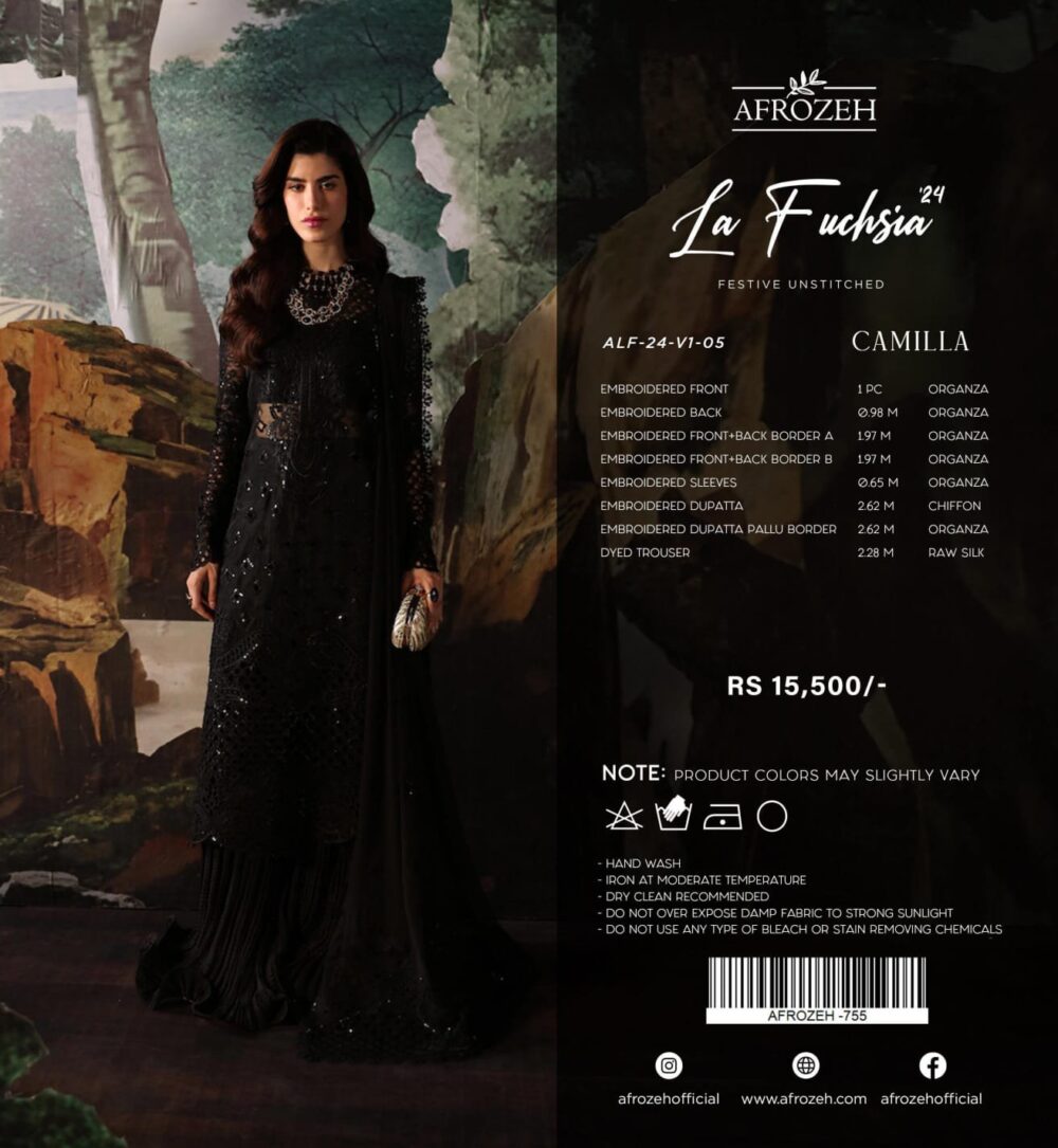 AFROZEH LAFUCHSIA 2024 FESTIVE EMBROIDERED PAKISTANI ORIGINAL COLLECTIONS